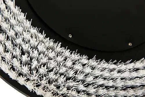 Close-up of 22-inch heavy duty white disk scrub brush bristles for SUNMAX floor scrubbers