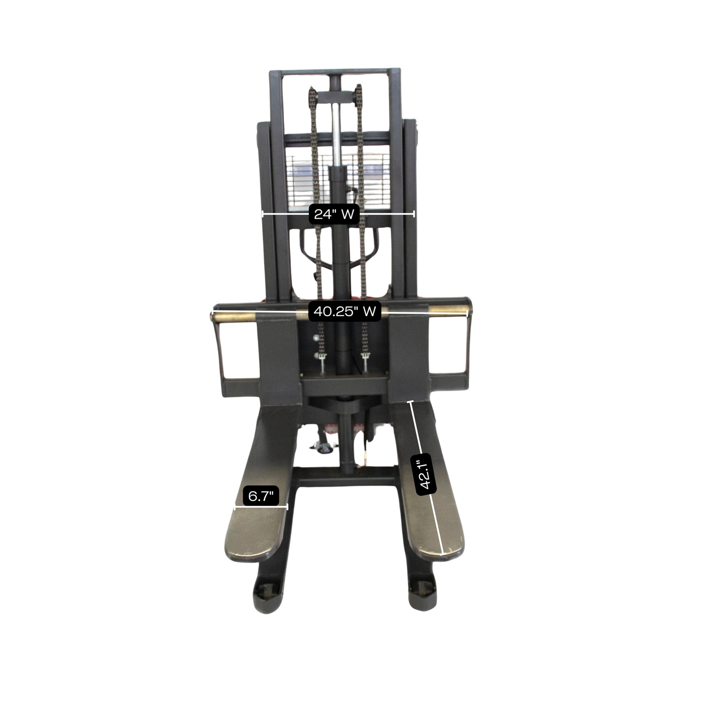 PS3300SE-2M Semi-Electric Pallet Stacker, 3300 lbs Capacity, 78" Lifting Height