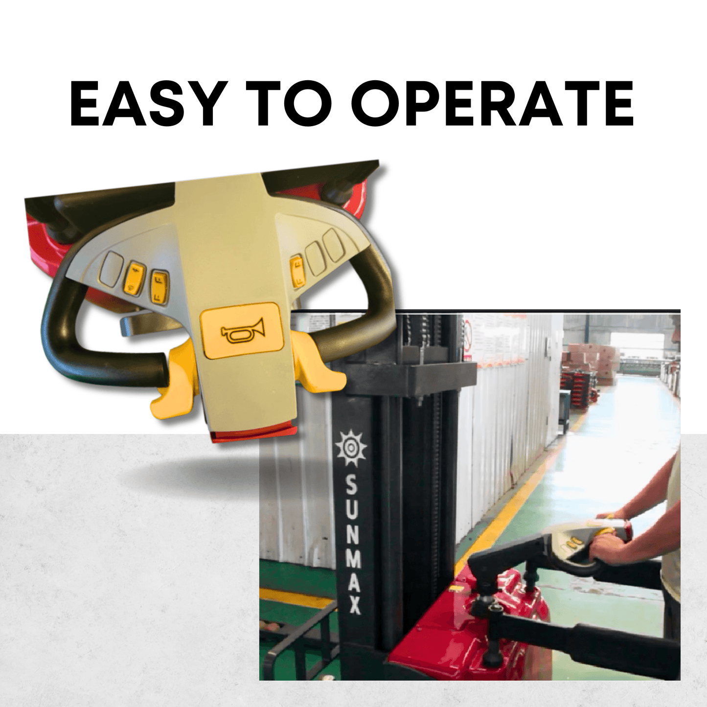 PS3300FE-4M Full Electric Pallet Stacker β 3300 lbs Capacity, 157" Lift Height, Adjustable Legs