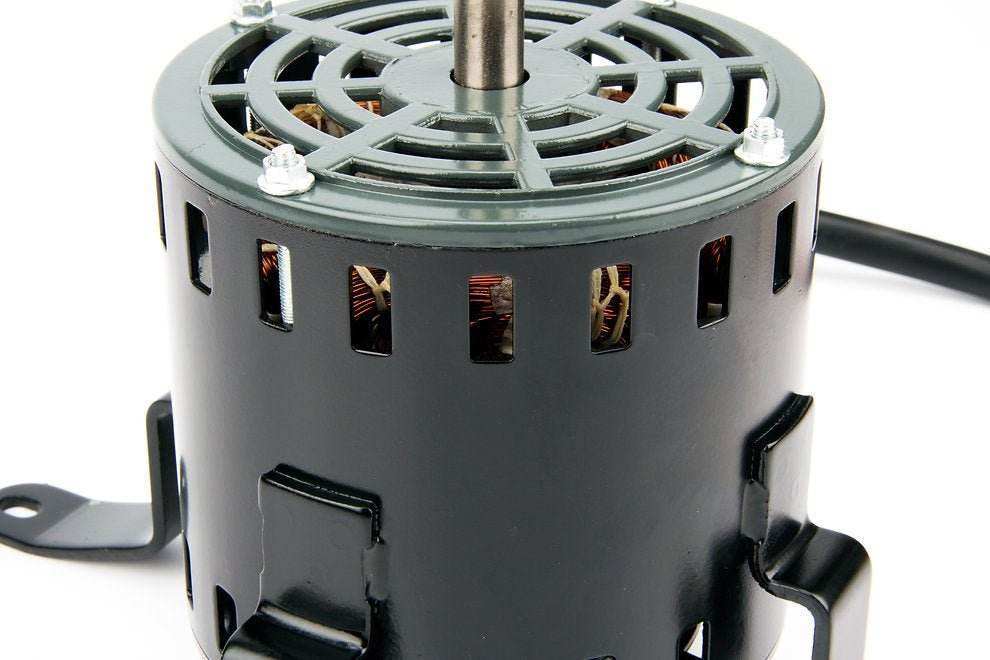 Motor for RT900A air mover carpet dryer blower floor fan black cylindrical component with mounting bracket and visible copper wiring