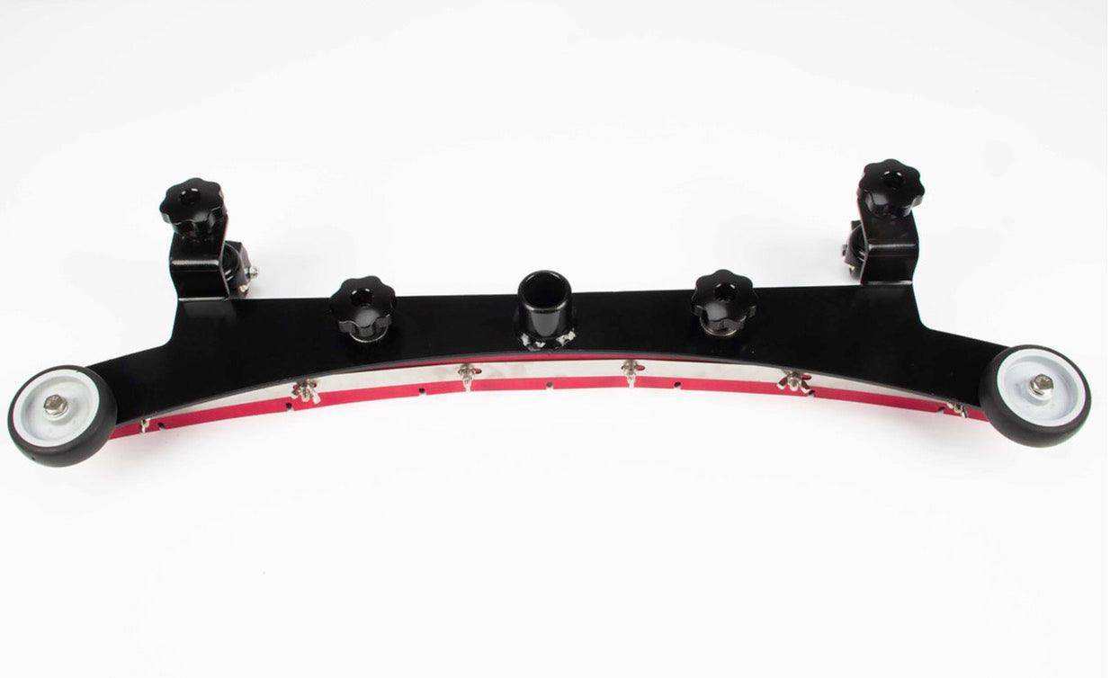 Floor scrubber squeegee assembly for SUNMAX RT50 and RT70 models with durable rubber blades and mounting structure.