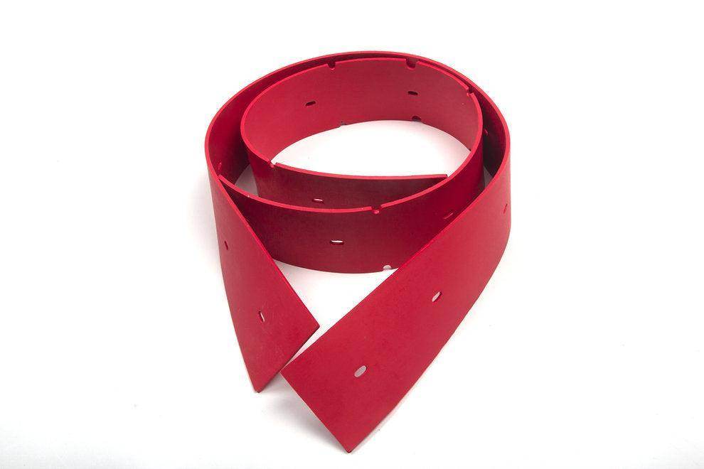 Red squeegee rubber replacement strip for RT15 floor scrubber machine
