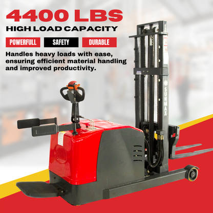 MRT4400-3M-19 Moving Mast Reach Truck, 4400 lbs Load Capacity, 118" Lifting Height, Electromagnetic Brake