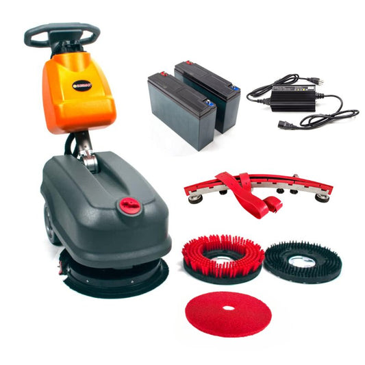 RT15 Battery Powered Floor Scrubber, 14" Cleaning Path, 19377 Sqft/h Efficiency, Compact Design - SUNMAXSUNMAXCleaning Machine